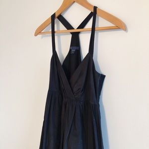 Gap cross back silk dress with pockets